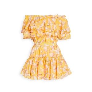 Luella Yellow and Pink Floral Mini Dress